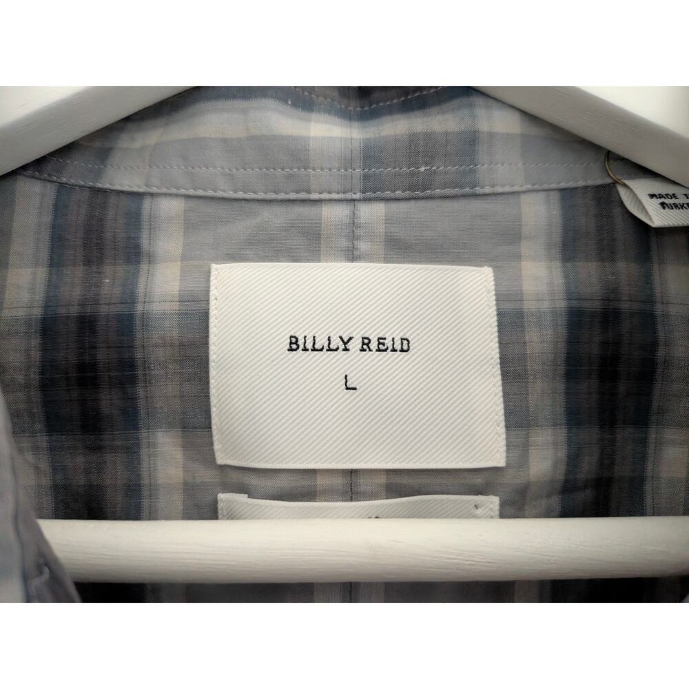 Billy Reid NWT John Gray Melange Plaid Long Sleeve Shirt Mens Large $198 - Picture 4 of 9